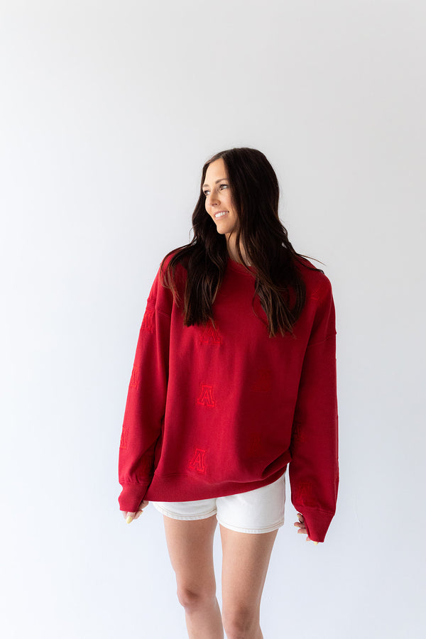 Arizona Ritter Repeat Lantern Sleeve Crew